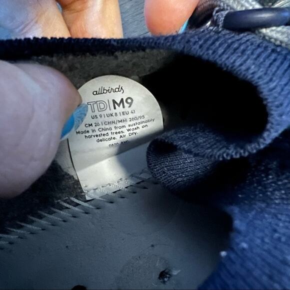 AllBirds Tree Runners Blue Sneaker Shoes Men's US 9 EU 41 - Picture 4 of 10